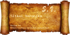 Sitkei Veronika névjegykártya